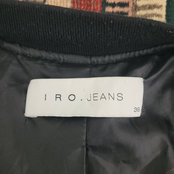 IRO Flint Bomber Jacket Womens 36 US Small Black Satin Full Zip Quilted Oversize - Picture 5 of 9